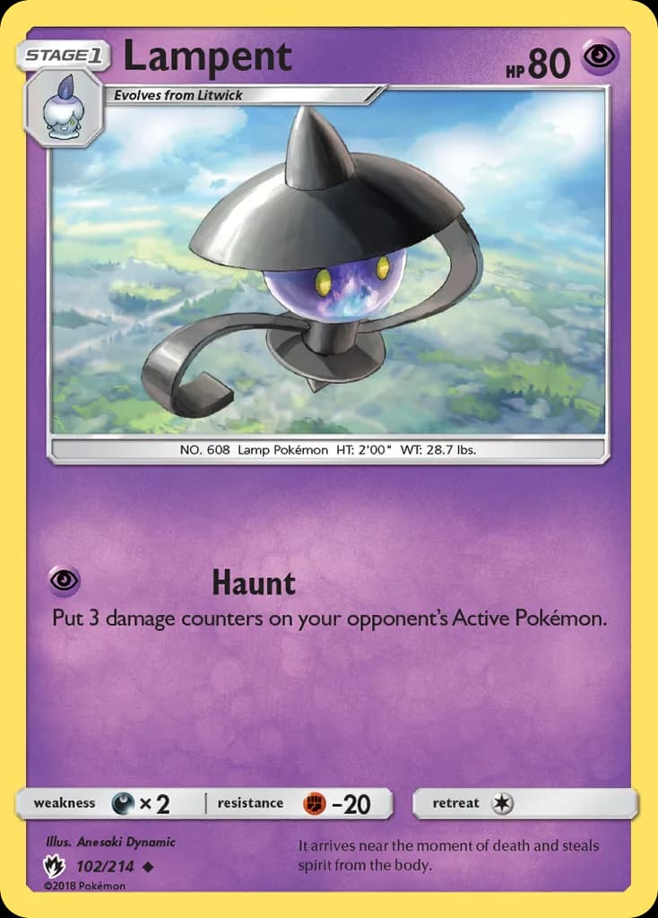 Lost Thunder Lampent card front, 102/214