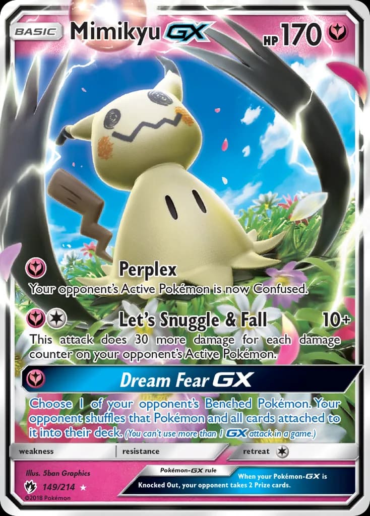 Mimikyu-GX card front, Lost Thunder 149/214