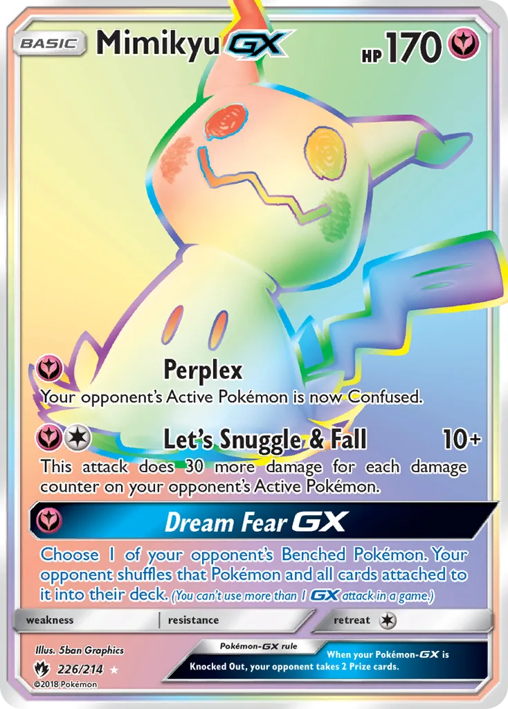 Mimikyu-GX card front, Lost Thunder 226/214