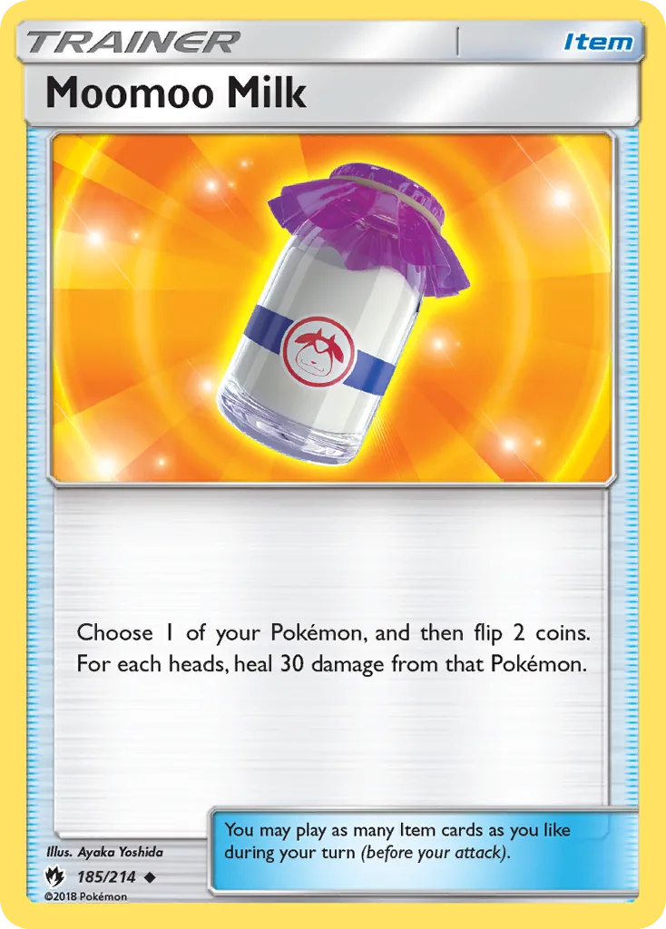 Lost Thunder Moomoo Milk card front, 185/214