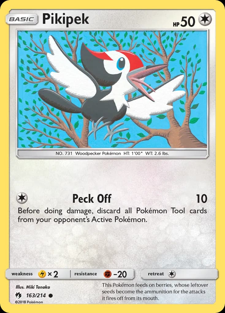 Lost Thunder Pikipek card front, 163/214