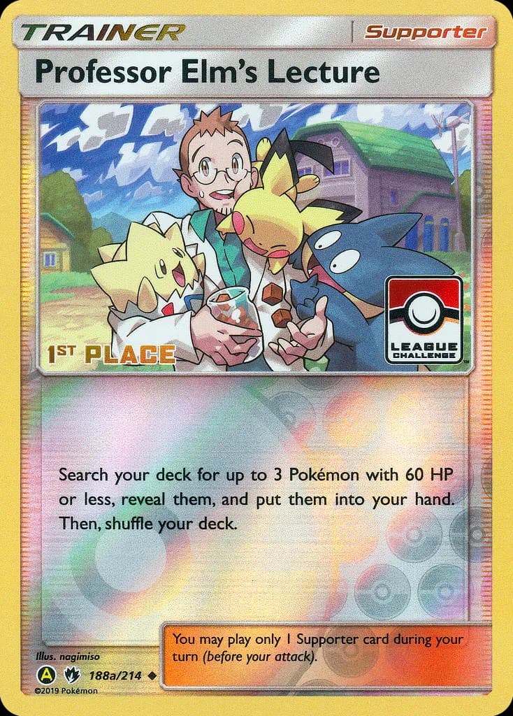 Lost Thunder Professor Elm's Lecture card front, 188a/214