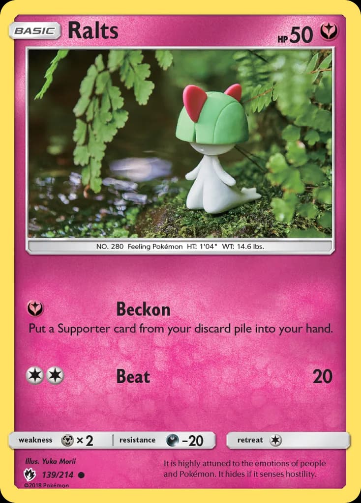 Lost Thunder Ralts card front, 139/214