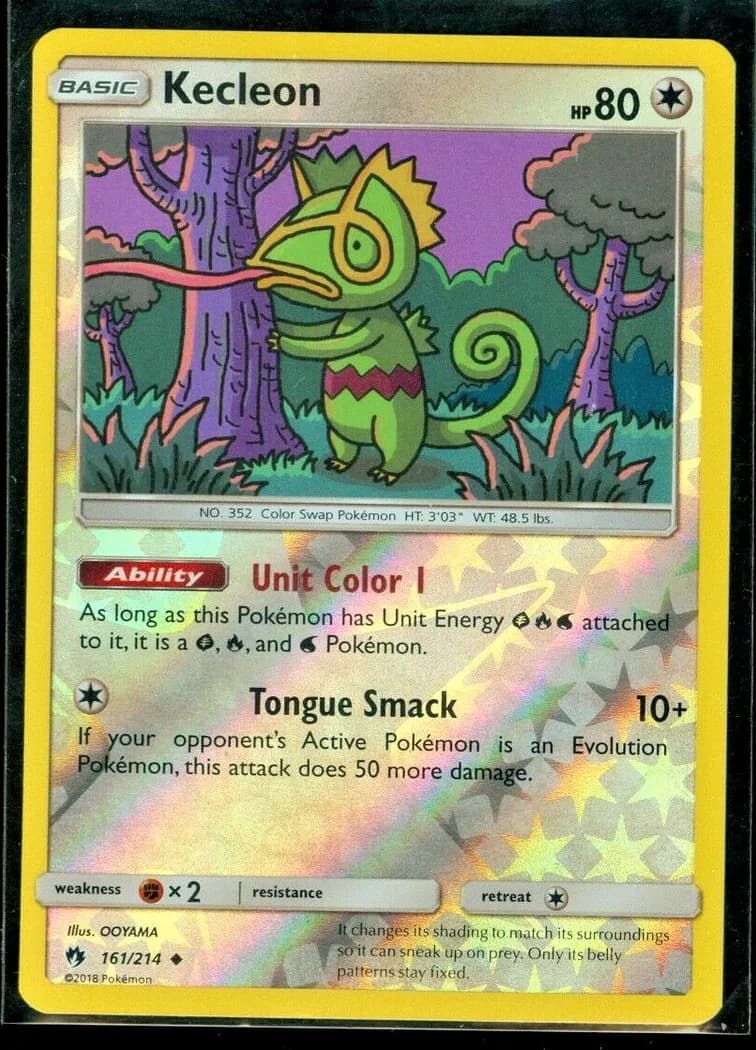 Kecleon reverse holo card front, Lost Thunder 161/214