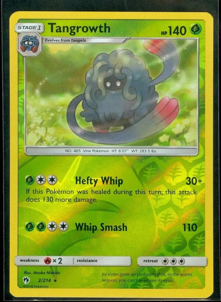 Tangrowth reverse holo card front, Lost Thunder 2/214