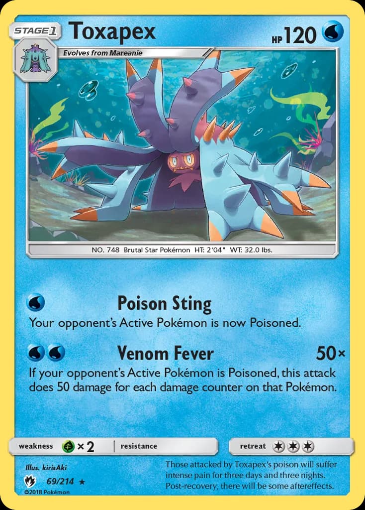 Lost Thunder Toxapex card front, 69/214