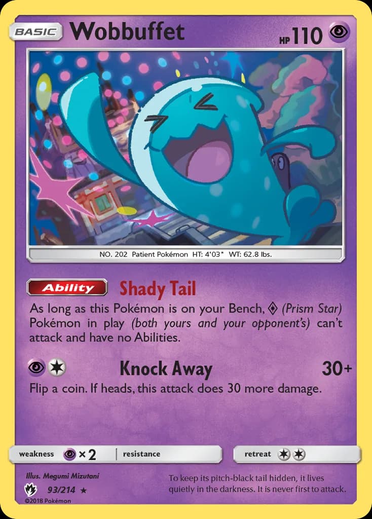 Lost Thunder Wobbuffet card front, 93/214