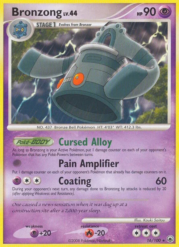 Majestic Dawn Bronzong card front, 16/100