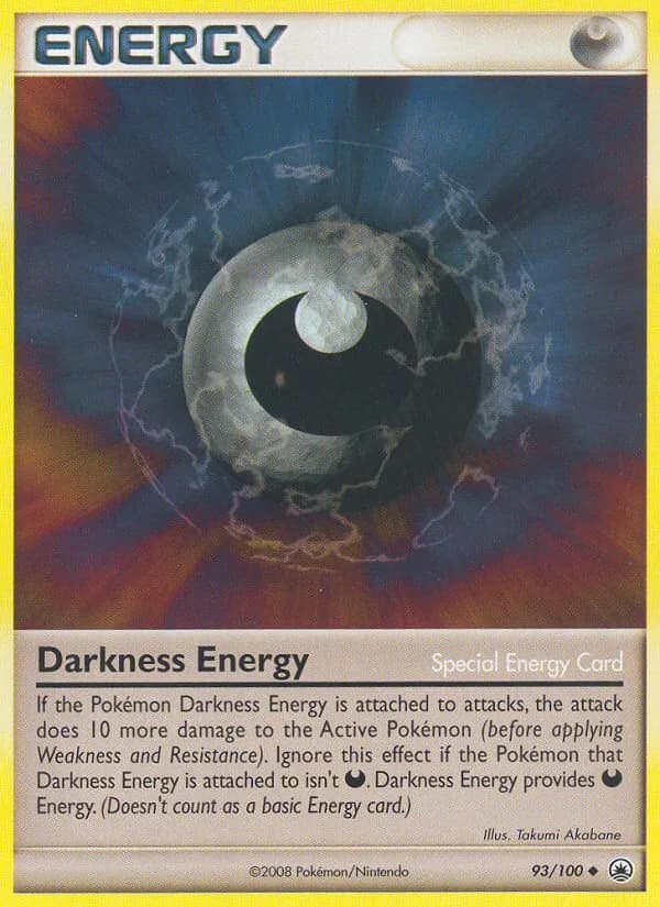 Majestic Dawn Darkness Energy card front, 93/100