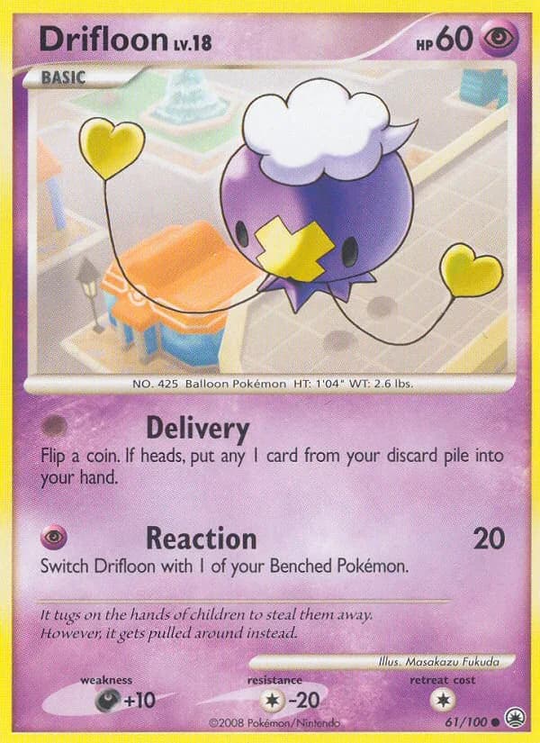 Majestic Dawn Drifloon card front, 61/100