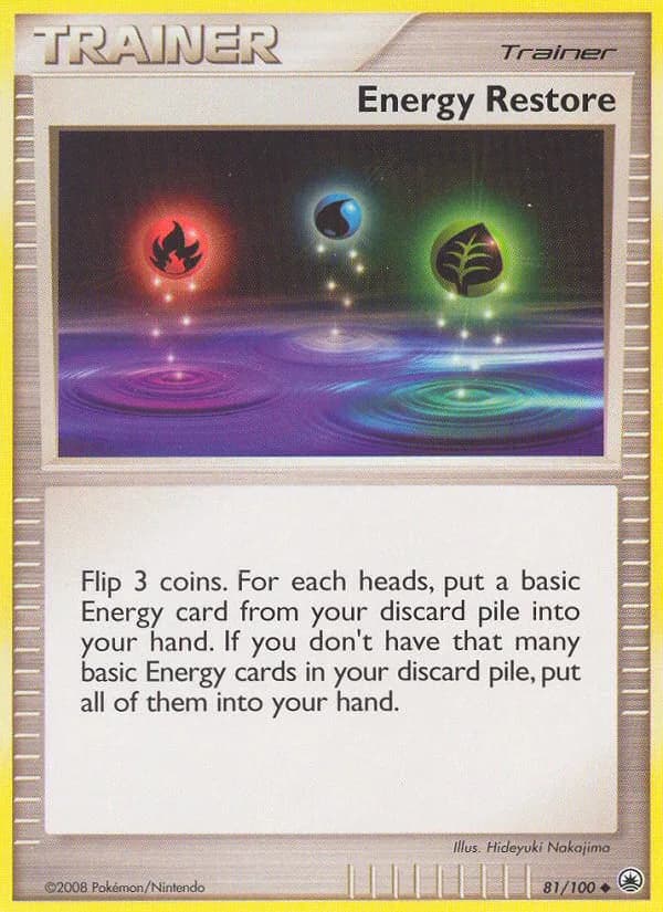 Majestic Dawn Energy Restore card front, 81/100
