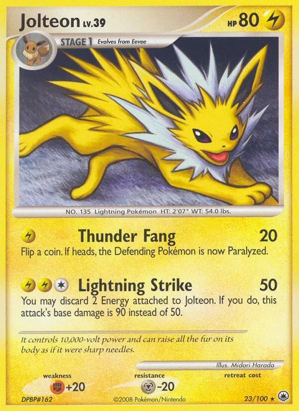 Jolteon card front, Majestic Dawn 23/100