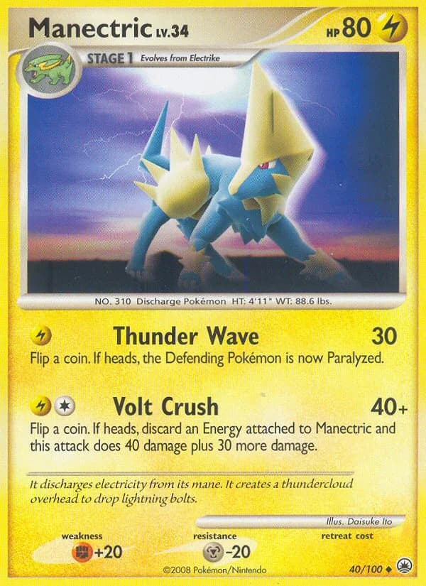Majestic Dawn Manectric card front, 40/100