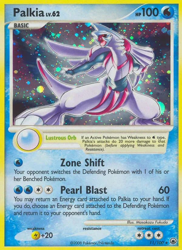 Majestic Dawn Palkia card front, 11/100