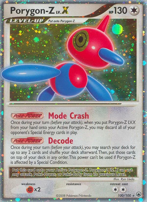 Porygon-Z LV.X card front, Majestic Dawn 100/100