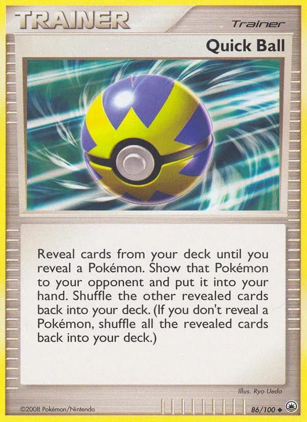 Majestic Dawn Quick Ball card front, 86/100