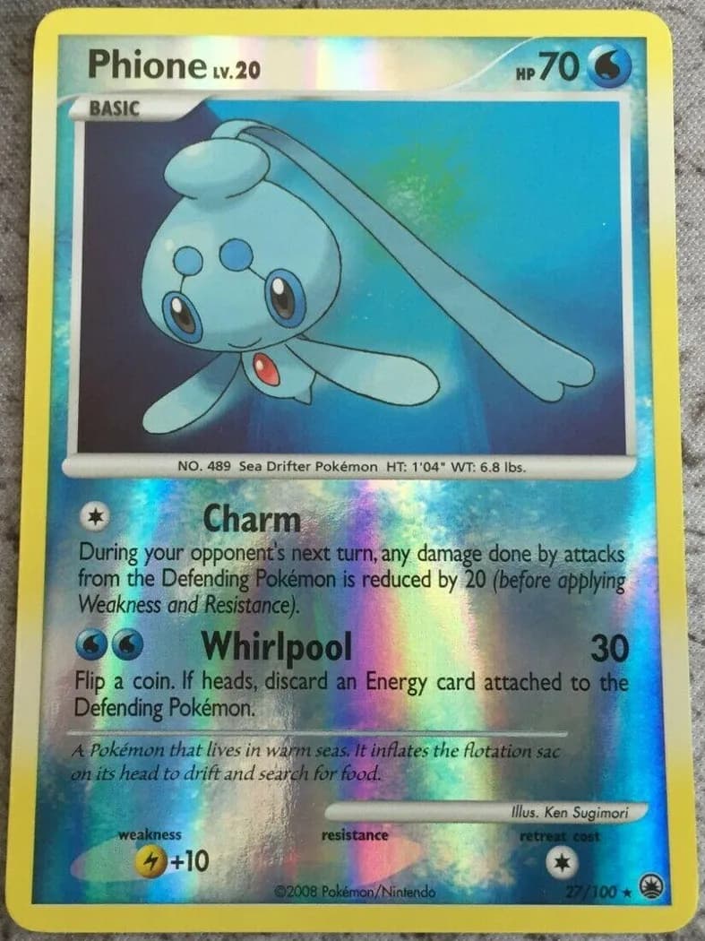 Phione reverse holo card front, Majestic Dawn 27/100