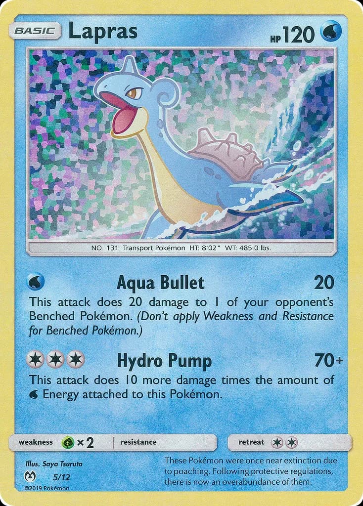 Lapras card front, McDonald's Collection 2019 5/12