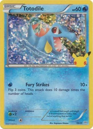 Totodile card front, McDonald's Collection 2021 18/25