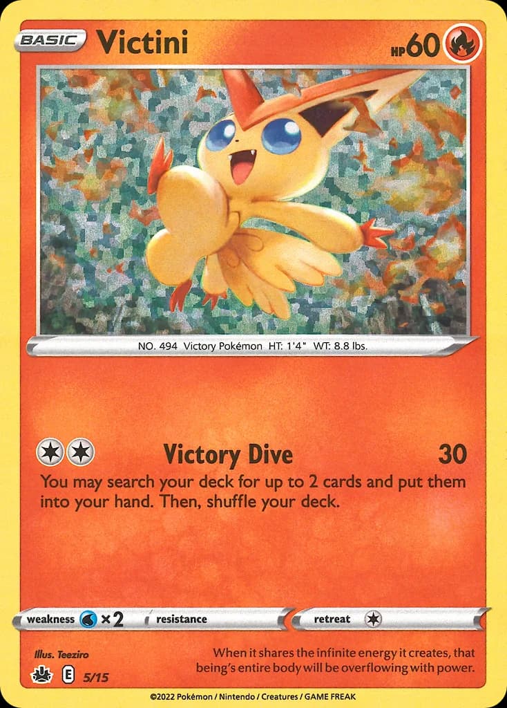Victini card front, McDonald's Collection 2022 5/15