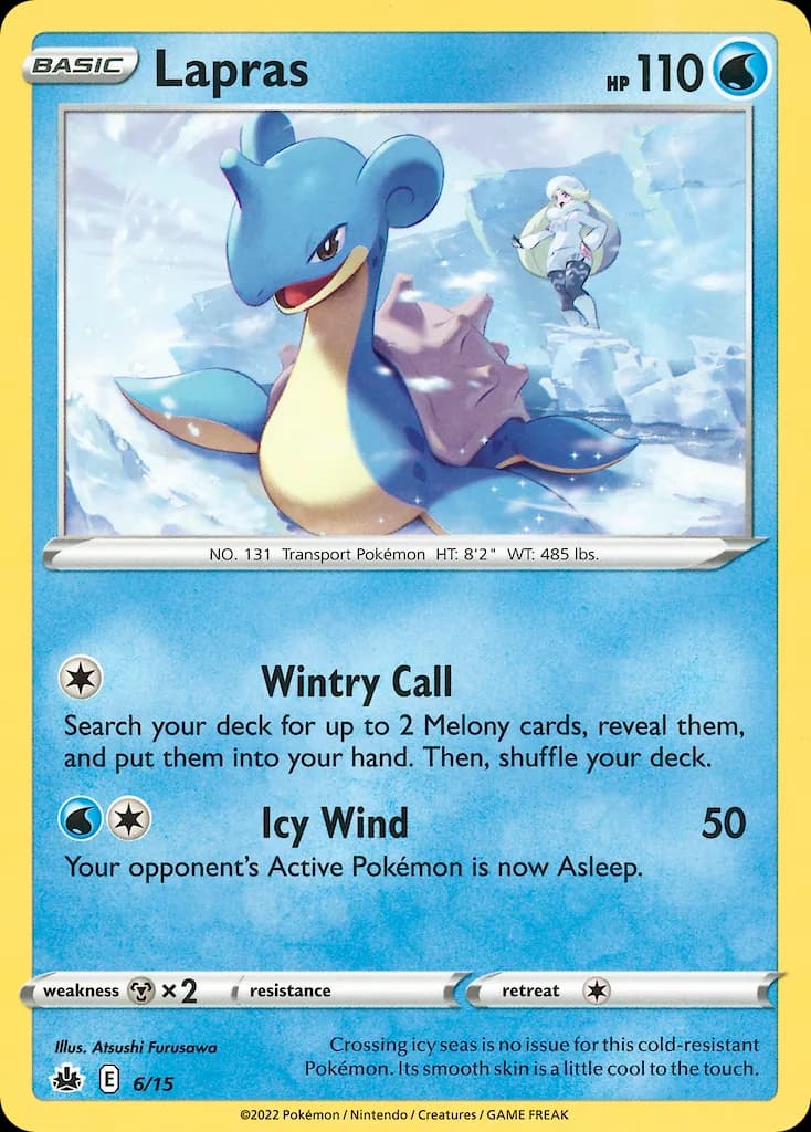 Lapras card front, McDonald's Collection 2022 6/15