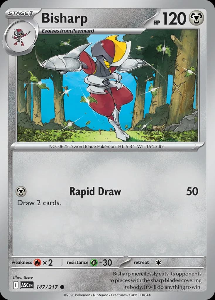 Bisharp card front, Ascended Heroes 147/217