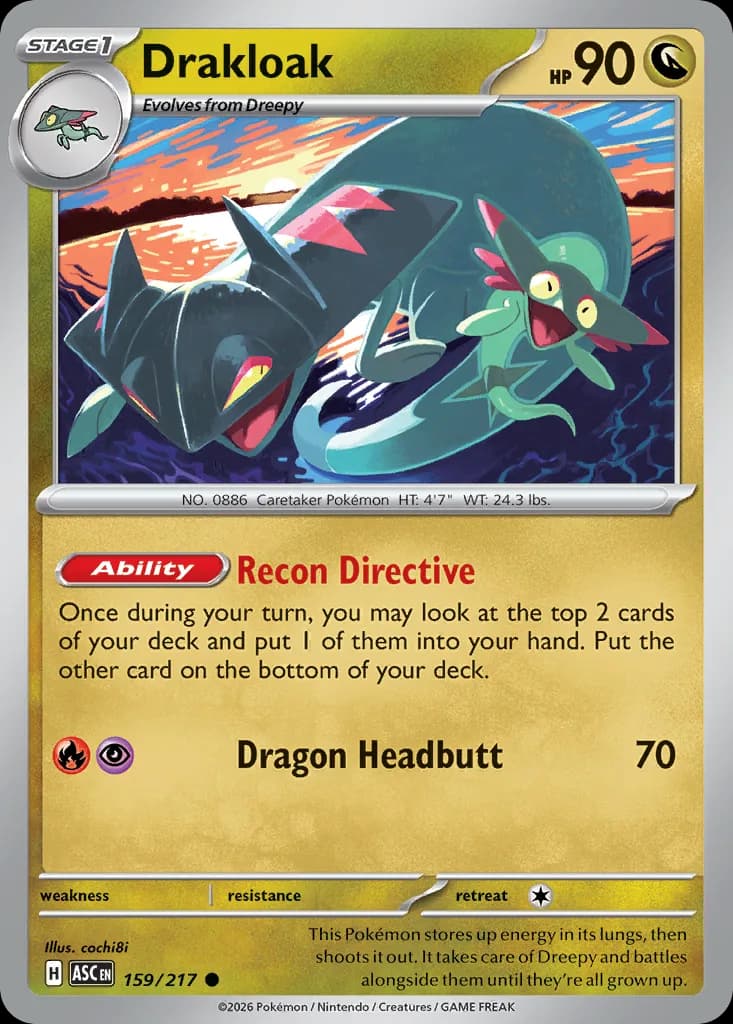 Drakloak card front, Ascended Heroes 159/217