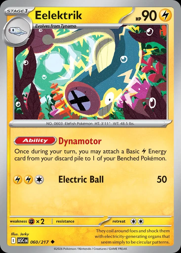 Eelektrik card front, Ascended Heroes 60/217