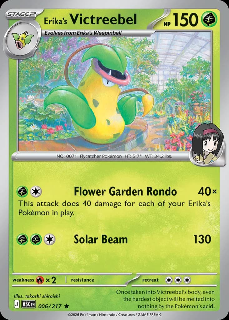Erika's Victreebel card front, Ascended Heroes 6/217