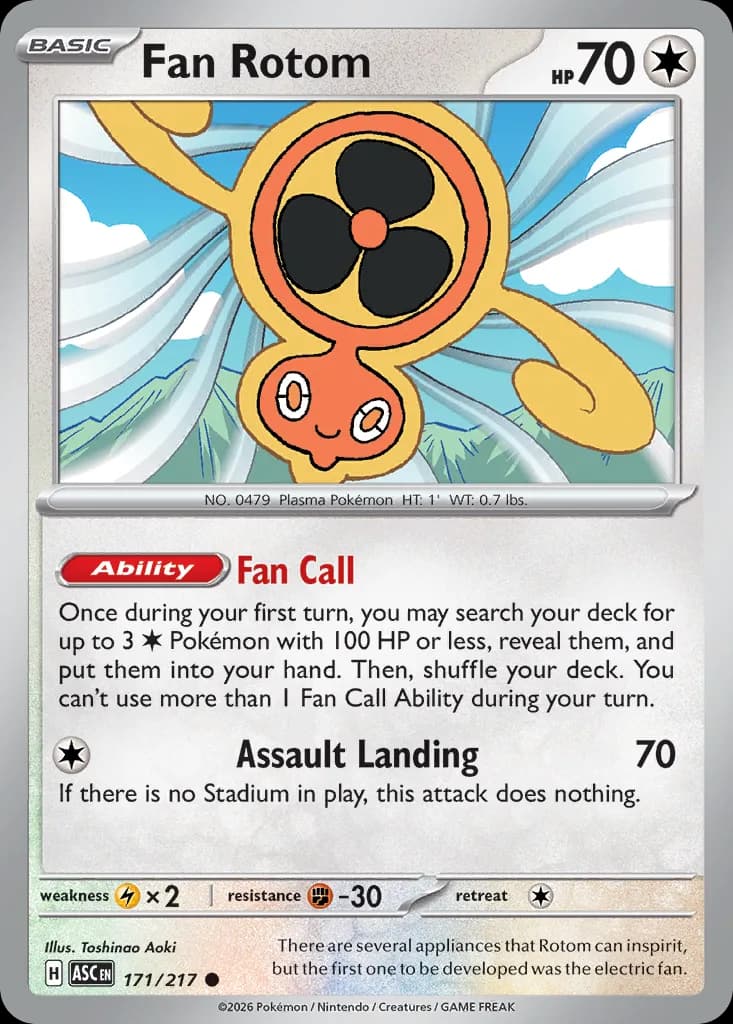 Fan Rotom card front, Ascended Heroes 171/217