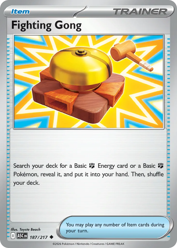 Fighting Gong card front, Ascended Heroes 187/217