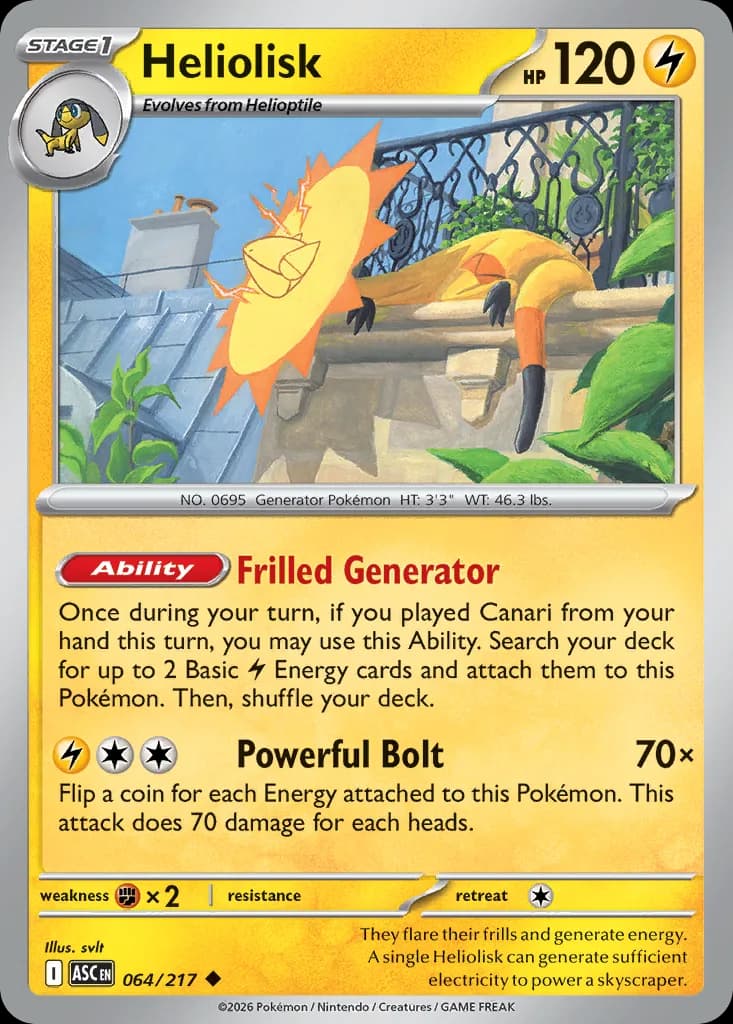 Heliolisk card front, Ascended Heroes 64/217