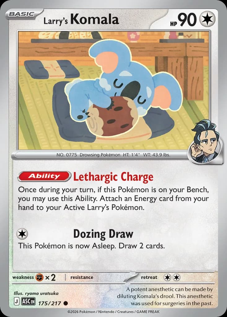 Larry's Komala card front, Ascended Heroes 175/217