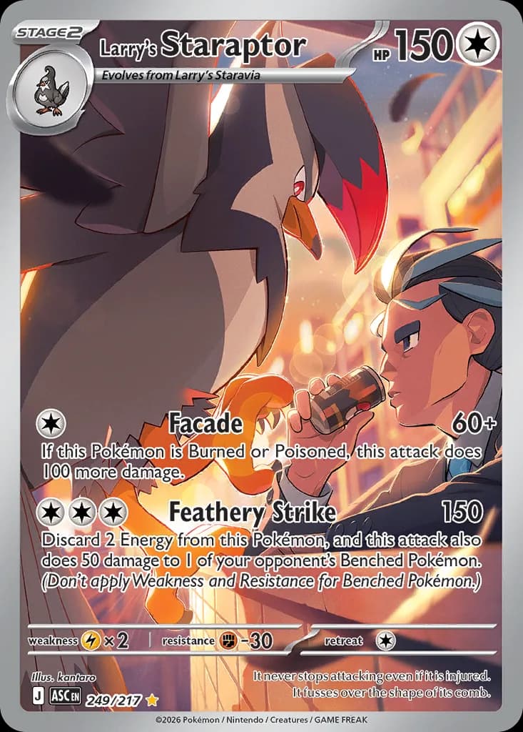 Larry's Staraptor card front, Ascended Heroes 249/217