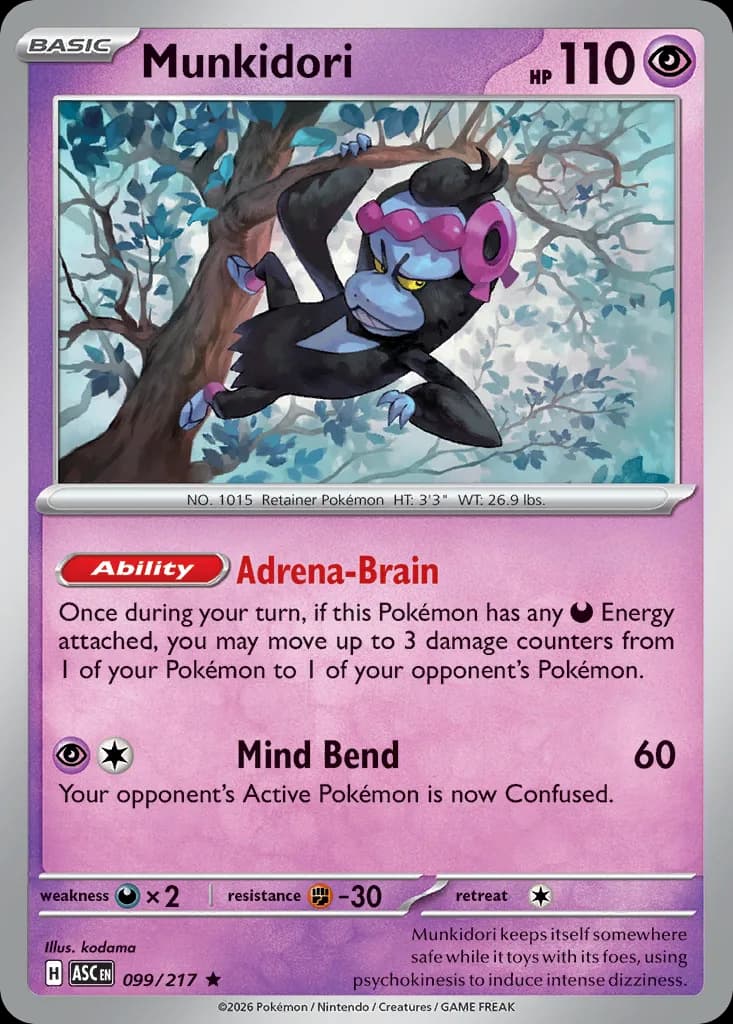 Munkidori card front, Ascended Heroes 99/217