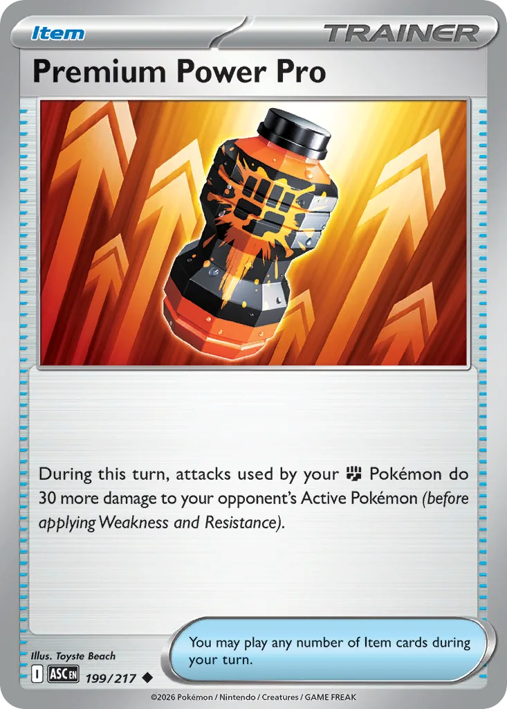Premium Power Pro card front, Ascended Heroes 199/217