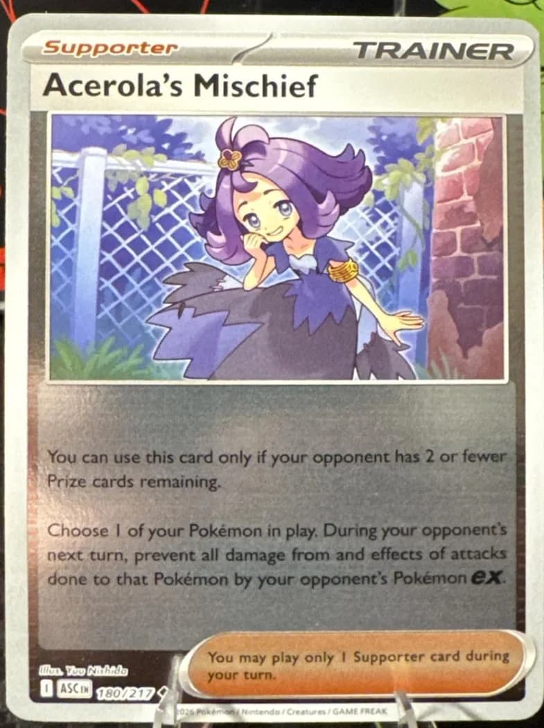 Acerola's Mischief reverse holo card front, Ascended Heroes 180/217