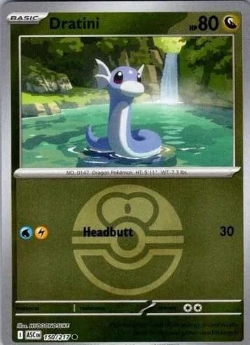 Dratini reverse holo card front, Ascended Heroes 150/217