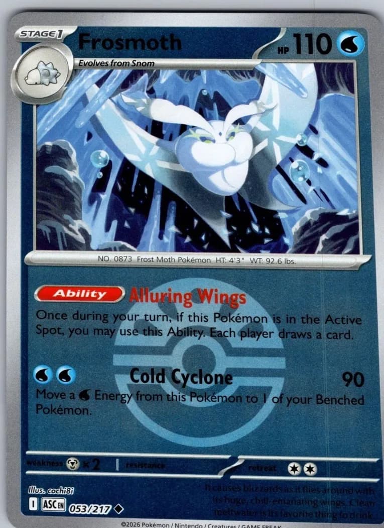 Frosmoth reverse holo card front, Ascended Heroes 53/217