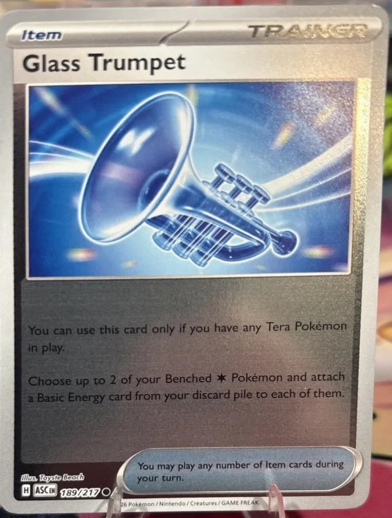 Glass Trumpet reverse holo card front, Ascended Heroes 189/217