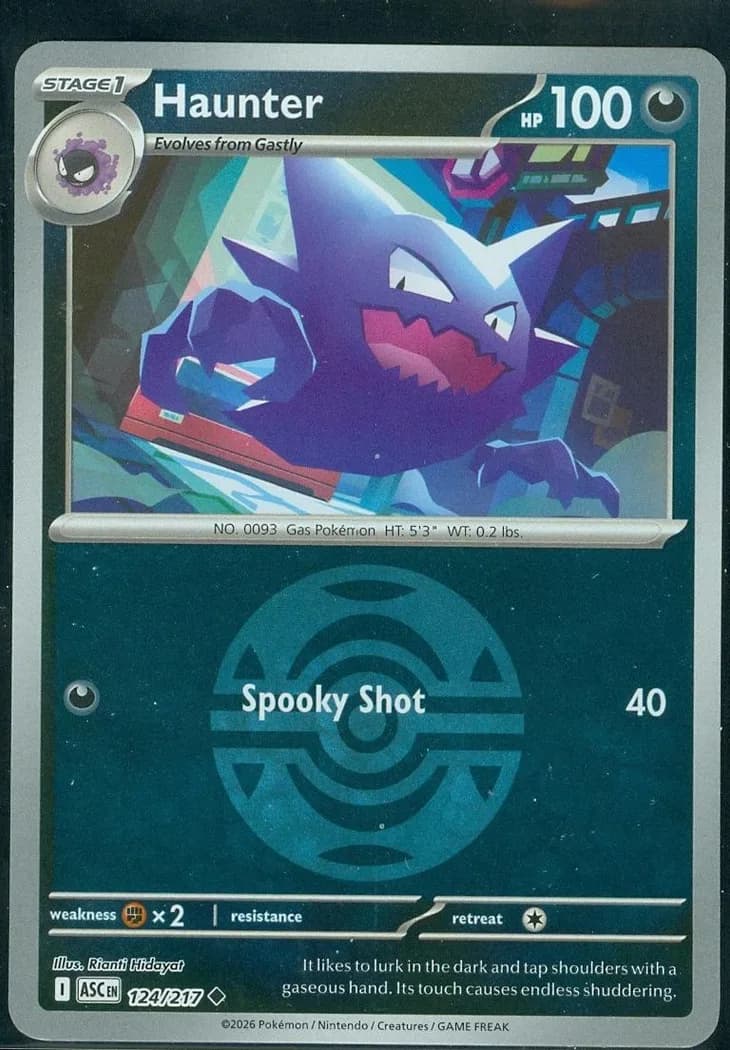 Haunter reverse holo card front, Ascended Heroes 124/217