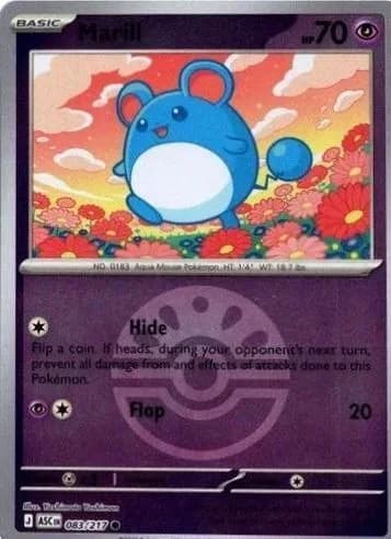 Marill reverse holo card front, Ascended Heroes 83/217