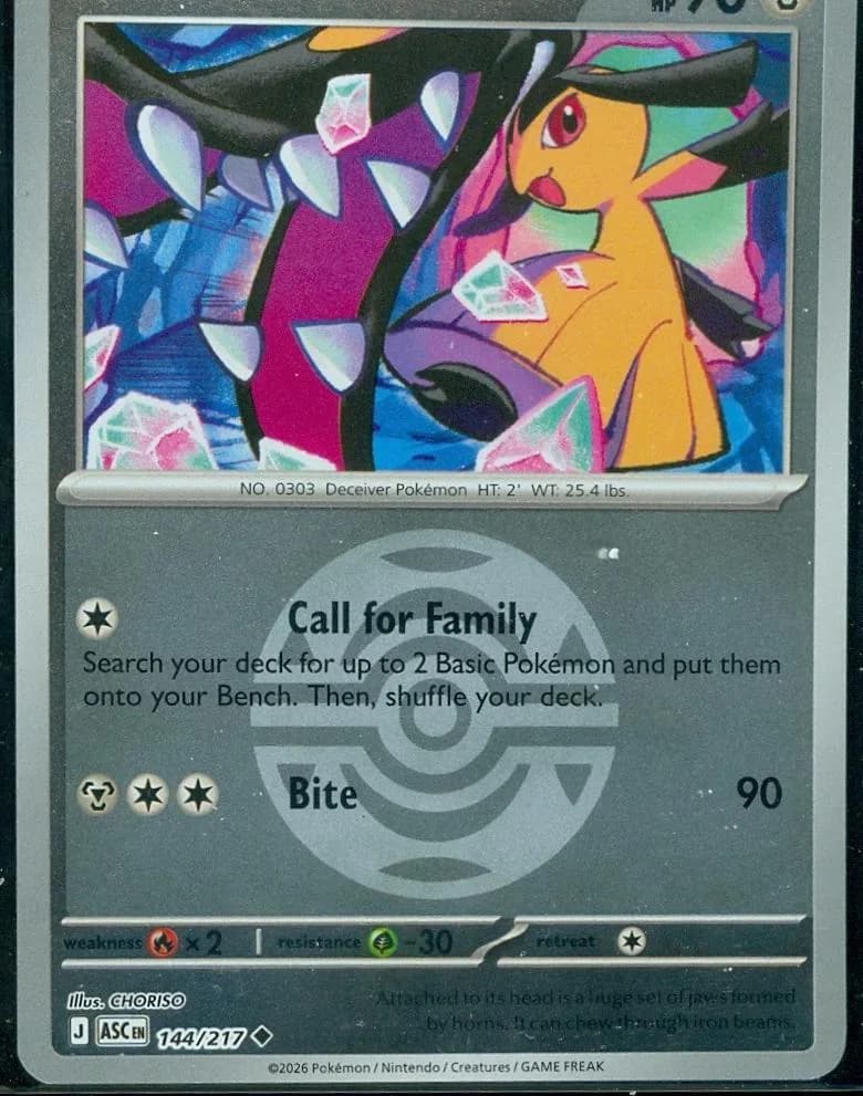 Mawile reverse holo card front, Ascended Heroes 144/217