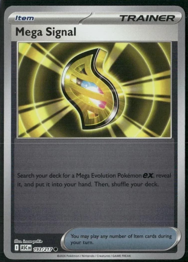 Mega Signal reverse holo card front, Ascended Heroes 193/217