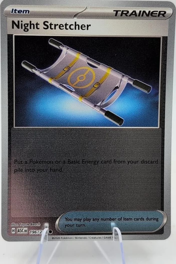 Night Stretcher reverse holo card front, Ascended Heroes 196/217