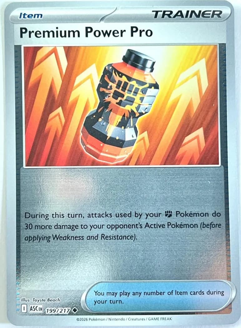 Premium Power Pro reverse holo card front, Ascended Heroes 199/217