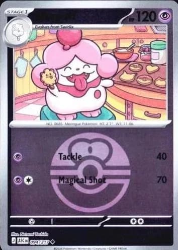 Slurpuff reverse holo card front, Ascended Heroes 94/217