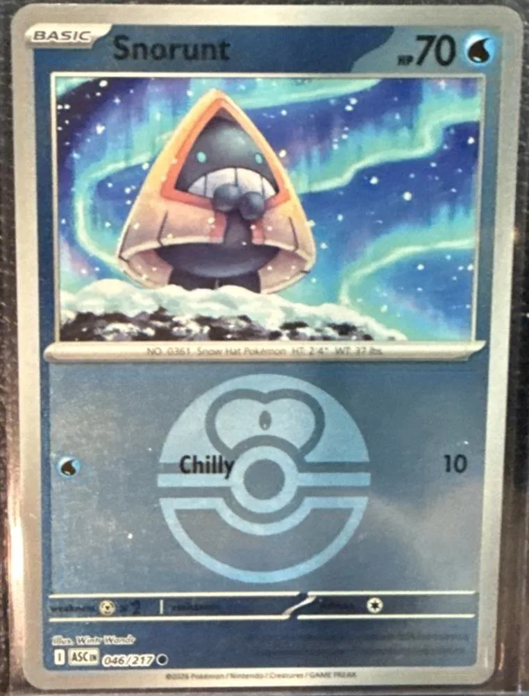Snorunt reverse holo card front, Ascended Heroes 46/217