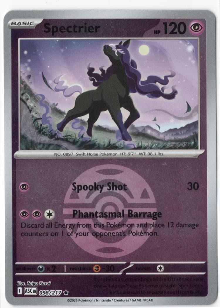 Spectrier reverse holo card front, Ascended Heroes 98/217