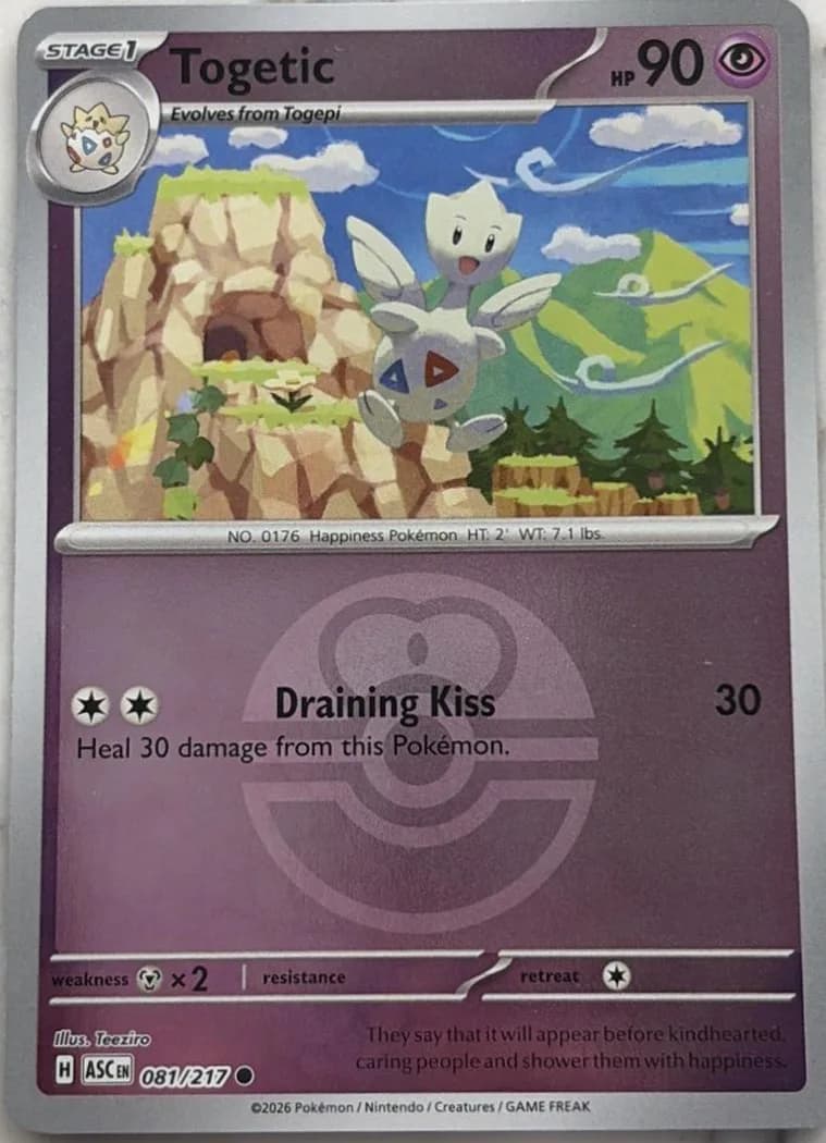 Togetic reverse holo card front, Ascended Heroes 81/217